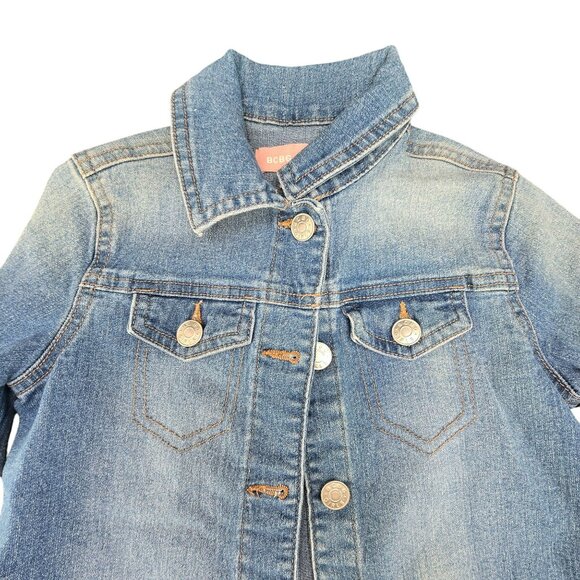 BCBG Girls Denim Jacket Button-Up Medium Wash Size XS 5-6 JJ3921 - Picture 2 of 7